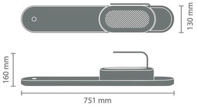 Szürke műanyag mosogatóeszköz tartó SinkStyle – Brabantia