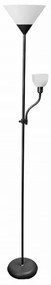 Lámpa Állólámpa BENFICA2, E27 max. 60W, E14 max.40W, műanyag + fém, fekete