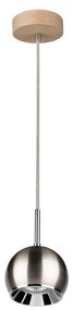 Spot-Light 5141174 - LED Csillár zsinóron BALL WOOD 1xGU10/5W/230V matt tölgy