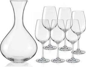 Borospoharak Bohemia kancsóval Viola 6+1