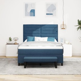 Box Spring Ágy Matraccal és Pad Fekete 160x200 cm Szövet