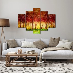 Kép - Lombhullató erdő festménye (150x105 cm)