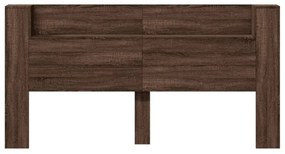 barna tölgy színű áthidalószekrény LED-ekkel 200x16,5x103,5 cm