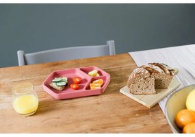 Piros szilikon gyerek tányér 16x25 cm – Kindsgut