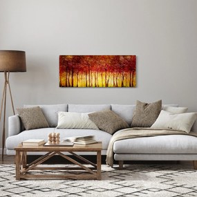 Kép - Lombhullató erdő festménye (120x50 cm)