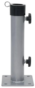 ezüstszínű acél napernyőtalp rúdhoz Ø38/48 mm