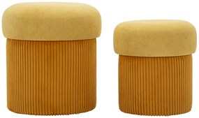 puff készlet – 2 db, mustársárga – Aspen