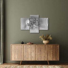 Kép - Fekete-fehér buborékok (90x60 cm)