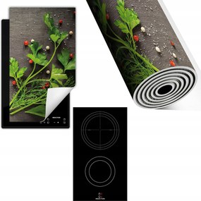 Indukciós Védőszőnyeg Konyhapultra 30x52 zöld Fűszerek