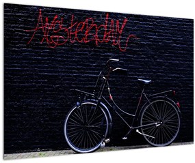 Egy kerékpár képe Amszterdamban (90x60 cm)