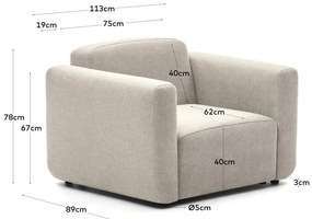 Bézs fotel Neom – Kave Home