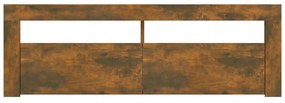 füstös tölgy színű TV-szekrény LED-ekkel 120 x 35 x 40 cm