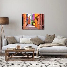 Színes olasz utca képe (üvegen) (70x50 cm)