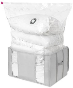 Vákuumos-megerősített textil ruhatároló doboz 56x42x33 cm Granit – Compactor