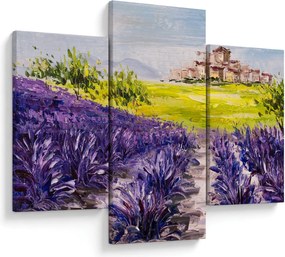 Kép - Provence, franciaország, olajfestmény (90x60 cm)