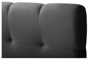 Antracitszürke boxspring ágy tárolóhellyel 160x200 cm Bali – Cosmopolitan Design