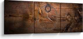 Fa textúra képe (órával) (90x30 cm)