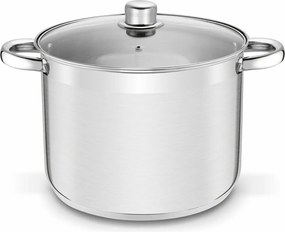 Magas Fazék Hagyományos Üveg Fedéllel Vendéglátóipari Indukciós Gáz 10L