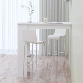 magasfényű fehér fatermék fali bárasztal 102 x 45 x 103,5cm