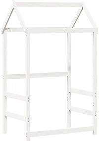 fehér tömör fenyőfa kanapéágy és pad tetővel 80 x 200 cm