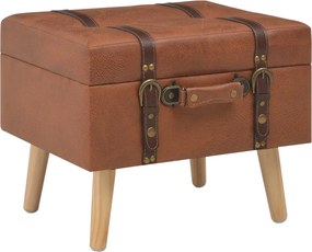 vidaXL sárgásbarna műbőr tárolóülőke 40 cm