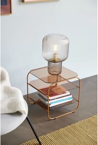 Tárolóasztal üveg asztallappal 41x41 cm Echo – Hübsch