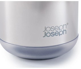 Fényes ezüstszínű rozsdamentes acél szappanadagoló 300 ml EasyStore Luxe – Joseph Joseph