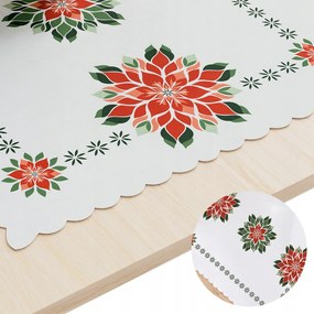 Vízálló futópad Csillag 50x100 cm Fehér Dekoratív Abrosz Az Ünnepi Asztalra