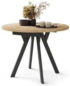 ARTUR étkezőasztal, craft tölgy/fekete