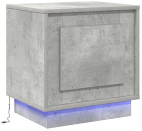 Éjjeli Asztal LED Fényekkel Betonszürke 44x34,5x45 cm