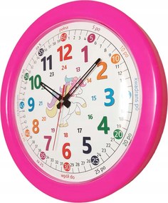 Rózsaszín Oktatási Óra Idő Tanulás Gyerekeknek