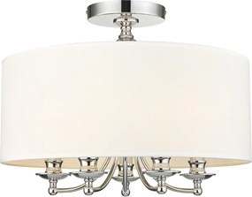 Cosmolight glamour modern mennyezeti lámpa abu dhabi fehér króm cosc05428ch-wh