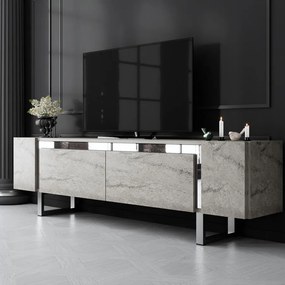 TV szekrény Yildiz - Travertine, Silver