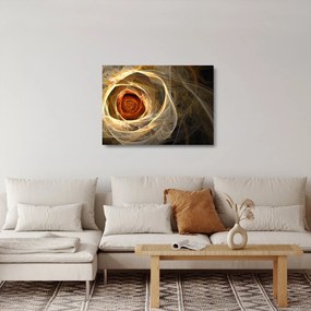 Üveg kép - Absztrakt rózsák tüzes színekben (70x50 cm)