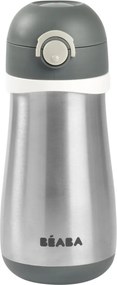 Béaba Rozsdamentes Acél Palack + Fogantyú - 350 ml - Sötétszürke -