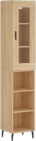 vidaXL sonoma tölgy szerelt fa magasszekrény 34,5x34x180 cm