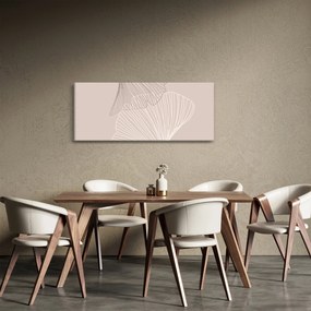 Kép - Bézs színű levelek N⁰2 (120x50 cm)