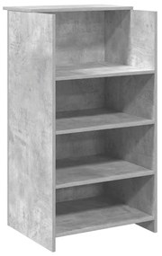 recepciós pult betonszürke 55x50x103,5 cm szerelt fa
