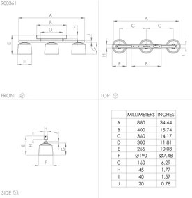 Eglo 900361 - Felületre szerelhető csillár MARIEL 3xE27/40W/230V