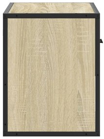 sonoma tölgy színű szerelt fa és fém TV-szekrény 60x31x39,5 cm