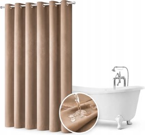 Fürdőszobai függöny 150x260 vízálló zuhanyfüggöny, bézs