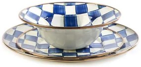Smaltovaný dezertní talíř "Royal Check" 20 cm - MacKenzie-Childs