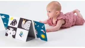 Taf Toys - Gyermek textilkönyv tükrös fekete