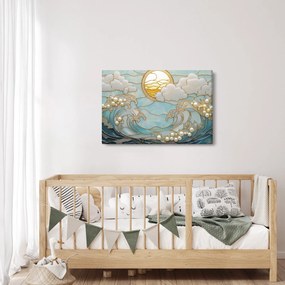 Kép - 3D gyöngyök az óceánban (90x60 cm)