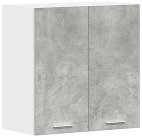 betonszürke szerelt fa konyhai fali szekrény 60x31x60 cm
