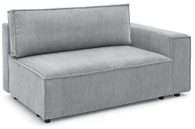 Világosszürke kordbársony kanapé modul (jobb oldali) Nihad modular – Bobochic Paris