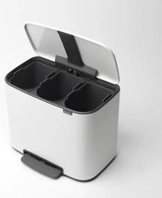 Fehér acél szelektív pedálos szemetes 33 l Bo – Brabantia