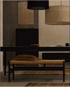 Fekete-natúr színű pad Zaide – Kave Home