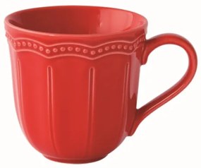 Elite Red piros porcelán bögre domború mintával 350 ml