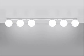 Fehér mennyezeti lámpa üveg búrával ø 12 cm Umerta – Sollux